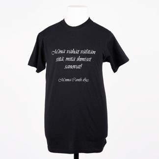 Minä vähät välitän siitä, mitä ihmiset sanovat! T-paita musta (4190016)